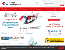 Tablet Screenshot of koleje-wielkopolskie.com.pl